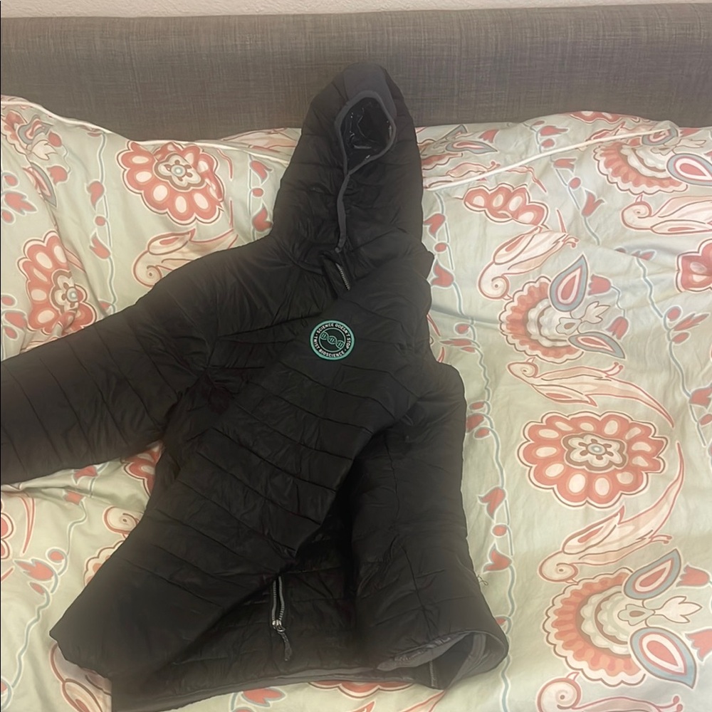 Black Hooded Puffer Jacket